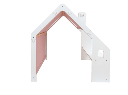 MeowBaby® Wit Houten Huis voor Kinderen - Roze Dak-mercibeaucoupp.eu
