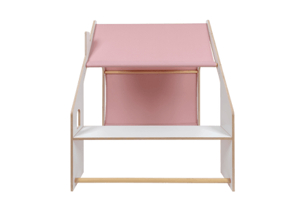 MeowBaby® Wit Houten Huis voor Kinderen - Roze Dak-mercibeaucoupp.eu