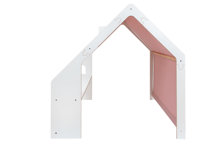 MeowBaby® Wit Houten Huis voor Kinderen - Roze Dak-mercibeaucoupp.eu