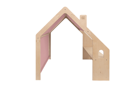 MeowBaby® Natuurlijk Houten Huis voor Kinderen - Roze Dak-mercibeaucoupp.eu