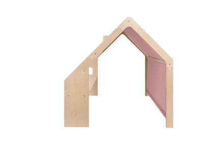 MeowBaby® Natuurlijk Houten Huis voor Kinderen - Roze Dak-mercibeaucoupp.eu