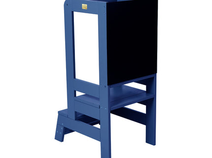 MeowBaby Houten Keukenhulpje voor Kinderen met Bord - Blauw-mercibeaucoupp.eu