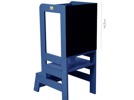 MeowBaby Houten Keukenhulpje voor Kinderen met Bord - Blauw-mercibeaucoupp.eu