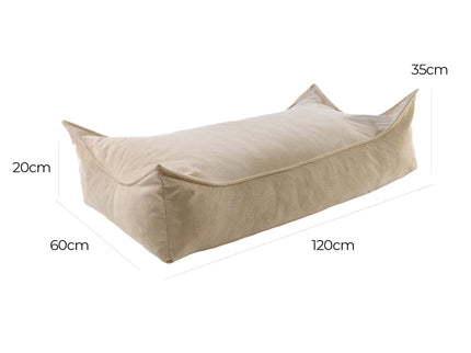 MeowBaby®-poef voor kinderen, rechthoekig, ribfluweel - zand-mercibeaucoupp.eu