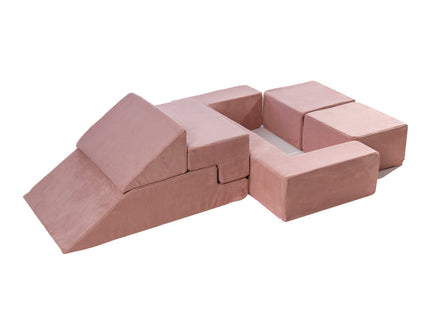 MeowBaby® Set Fluwelen Stenen - Multifunctionele Speeltuin voor Kinderen - Roze-mercibeaucoupp.eu