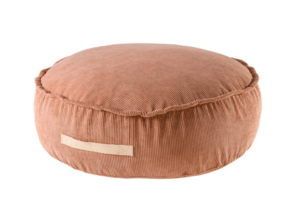 MeowBaby® Corduroy Pouf Rond - Design Zitmeubilair voor Kinderen - Brick-mercibeaucoupp.eu