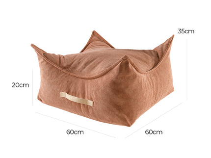 MeowBaby®-poef voor kinderen, vierkant, ribfluweel - Brick-mercibeaucoupp.eu