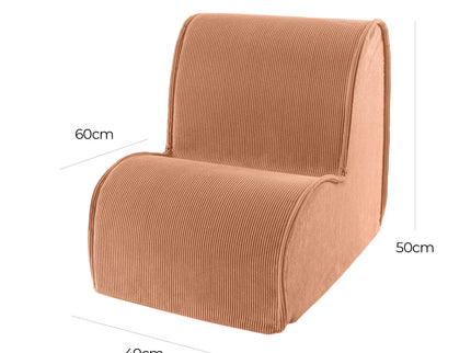 MeowBaby® Stoel Voor Kinderen, Corduroy - Brick-mercibeaucoupp.eu