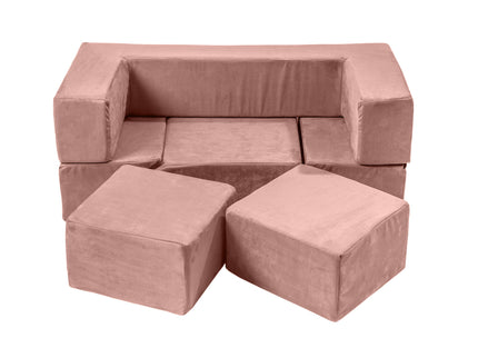 MeowBaby® Set Fluwelen Stenen - Multifunctionele Speeltuin voor Kinderen - Roze-mercibeaucoupp.eu