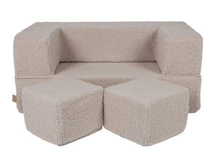MeowBaby® Bearly Cube Slaapbank - Lichtgrijs-mercibeaucoupp.eu
