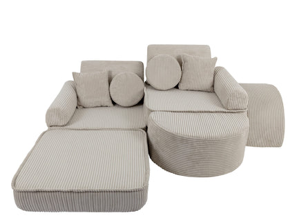 Modulaire kinderbank medium - Esthetisch Ecru Plus-mercibeaucoupp.eu