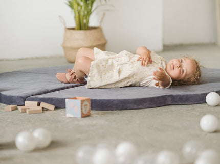 Speelkleed voor kinderen - Wolkvormig blauw-grijs fluweel-mercibeaucoupp.eu