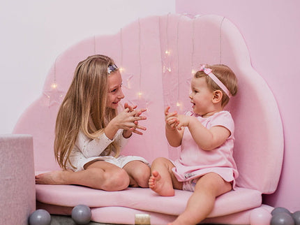 Speeltapijt voor kinderen - Wolkvormig roze fluweel-mercibeaucoupp.eu