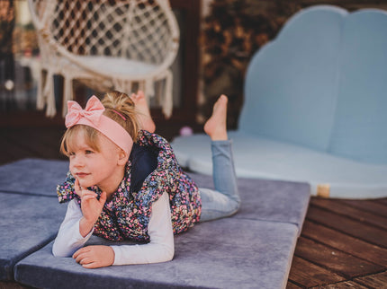 Speelkleed voor kinderen - Vierkant blauw-grijs fluweel-mercibeaucoupp.eu