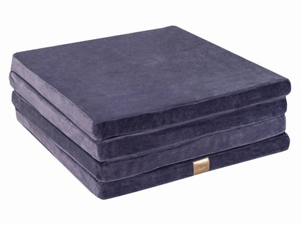 Speelkleed voor kinderen - Vierkant blauw-grijs fluweel-mercibeaucoupp.eu