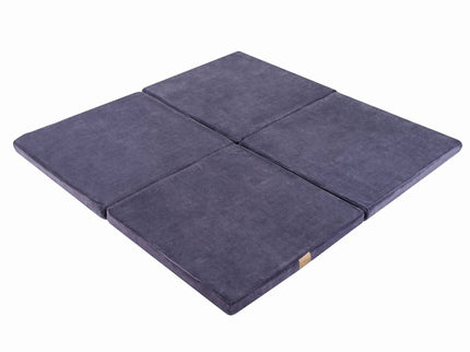 Speelkleed voor kinderen - Vierkant blauw-grijs fluweel-mercibeaucoupp.eu