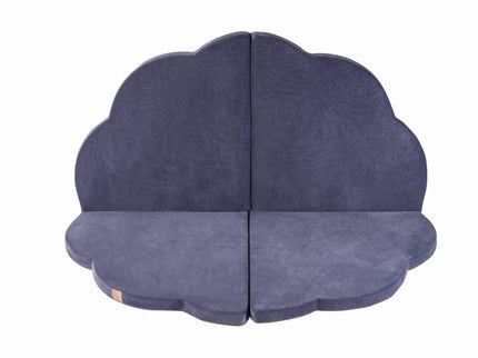 Speelkleed voor kinderen - Wolkvormig blauw-grijs fluweel-mercibeaucoupp.eu