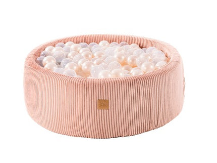 Ronde ballenbak met 200 witte ballen, 90x30cm - Esthetisch Roze-mercibeaucoupp.eu