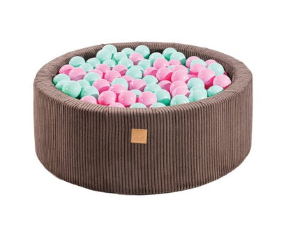 Ronde ballenbak met 200 blauw/roze ballen, 90x30cm - Esthetisch Bruin-mercibeaucoupp.eu