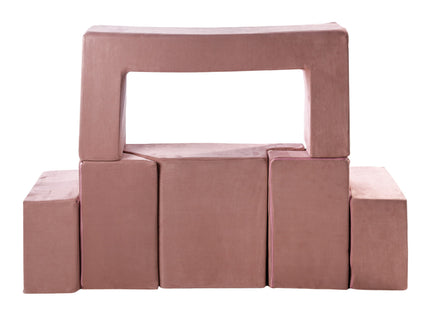 MeowBaby® Set Fluwelen Stenen - Multifunctionele Speeltuin voor Kinderen - Roze-mercibeaucoupp.eu