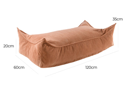 MeowBaby® Poef voor kinderen, rechthoekig, ribfluweel - Brick-mercibeaucoupp.eu
