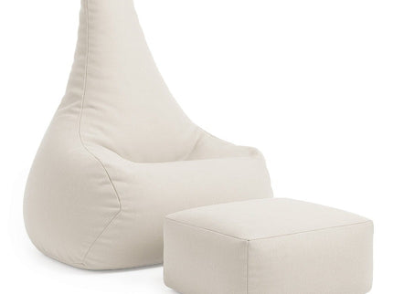 Tearo: Zitzak + voetensteun voor kleine ligstoelen - Beige-mercibeaucoupp.eu