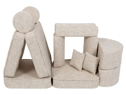 Modulaire kinderbank medium - Tangle Marshmallow Beige Plus-mercibeaucoupp.eu