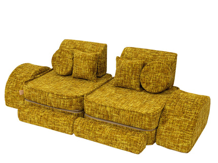 Medium Modulaire Bank voor Kinderen - Tangle Honing Mosterd Plus-mercibeaucoupp.eu