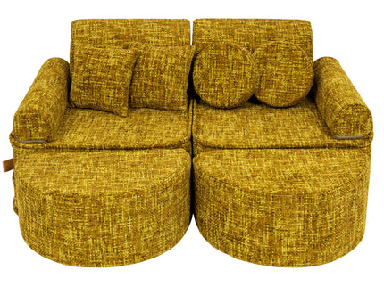 Medium Modulaire Bank voor Kinderen - Tangle Honing Mosterd Plus-mercibeaucoupp.eu