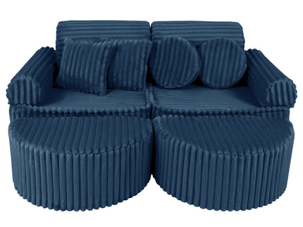 Modulaire kinderbank medium - Churros Blauw Plus-mercibeaucoupp.eu