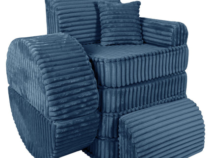 Modulaire kinderbank medium - Churros Blauw Plus-mercibeaucoupp.eu