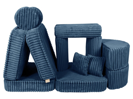 Modulaire kinderbank medium - Churros Blauw Plus-mercibeaucoupp.eu