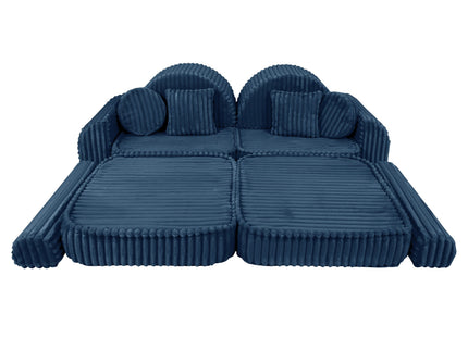 Modulaire kinderbank medium - Churros Blauw Plus-mercibeaucoupp.eu