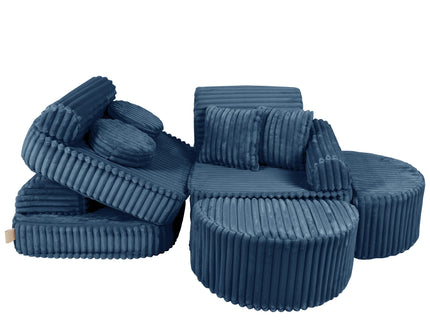 Modulaire kinderbank medium - Churros Blauw Plus-mercibeaucoupp.eu