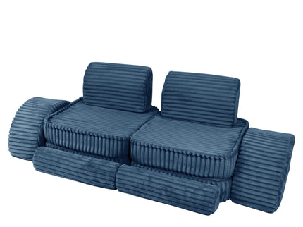 Modulaire kinderbank medium - Churros Blauw Plus-mercibeaucoupp.eu