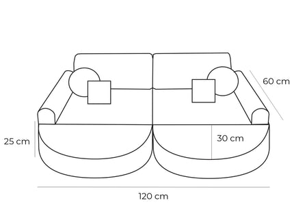 Modulaire kinderbank medium - Churros Bosgroen Plus-mercibeaucoupp.eu
