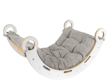 Knusse Schommelstoel voor Kinderen - Tan Beige Kussen-mercibeaucoupp.eu