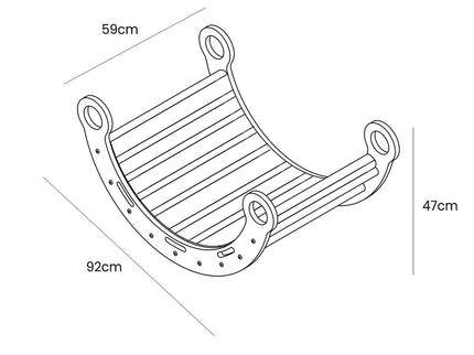 Knusse schommelstoel voor kinderen - Wit kussen-mercibeaucoupp.eu