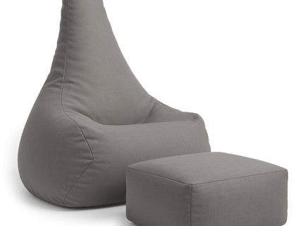 Tearo: Zitzak + voetensteun voor kleine ligstoelen - Taupe-mercibeaucoupp.eu