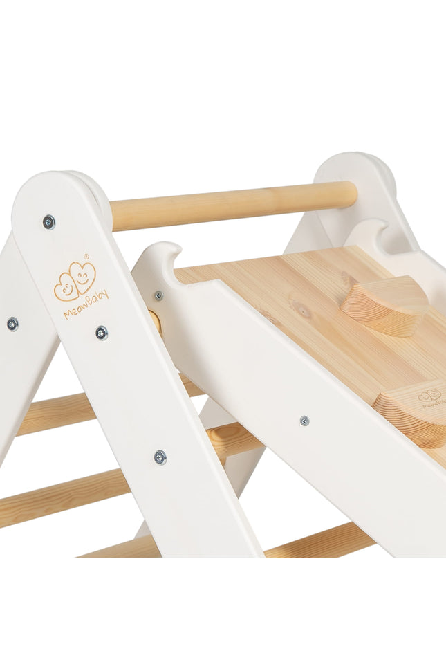 Ladder met glijbaan-klimwand - Wit-mercibeaucoupp.eu