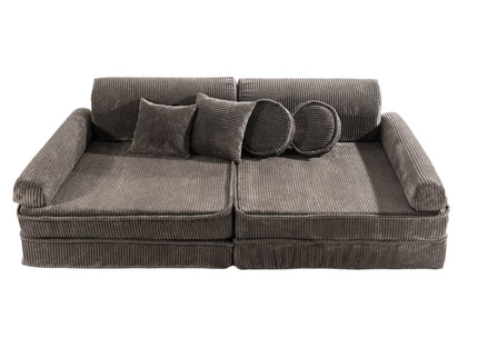 Large Modular Sofa for Kids - Premium Corduroy Brown