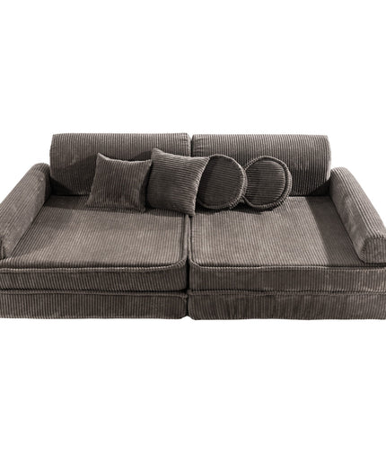 Grote Modulaire Kinderbank - Premium Corduroy Bruin-mercibeaucoupp.eu