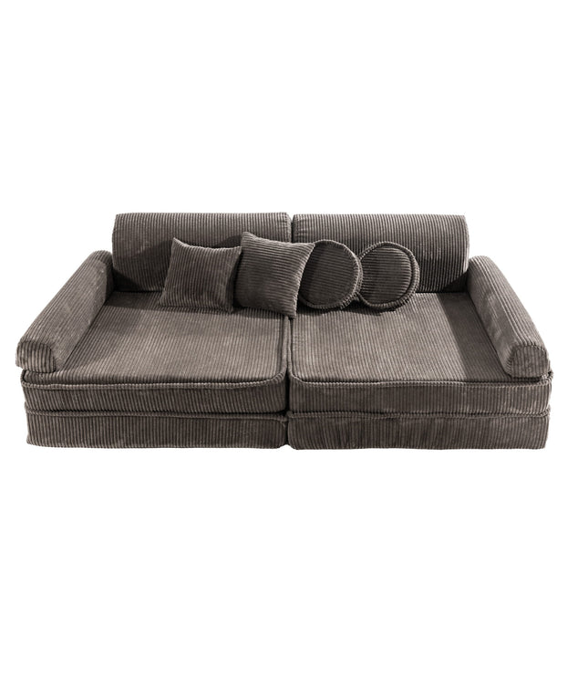 Large Modular Sofa for Kids - Premium Corduroy Brown