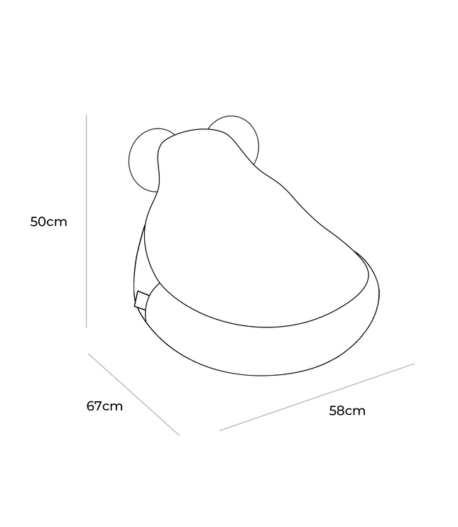 MeowBaby® Bearly Sako Teddy Bag Cream