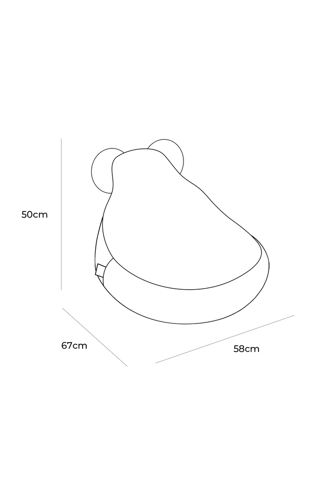 MeowBaby® Bearly Sako Bag Teddy Grijs-mercibeaucoupp.eu
