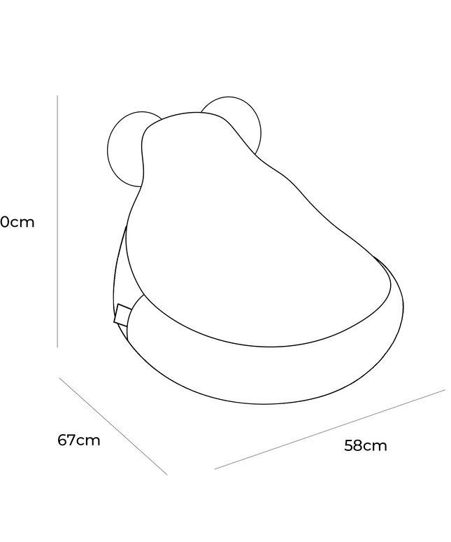 MeowBaby® Bearly Sako Teddy Bag Cream