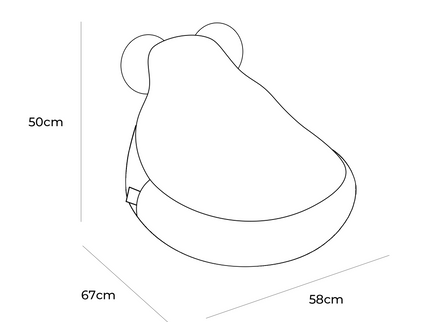 MeowBaby® Bearly Sako Bag Teddy Brown