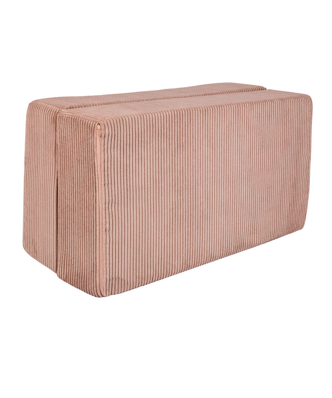 MeowBaby® Soft Velvet Cube Sofa - Powder Pink