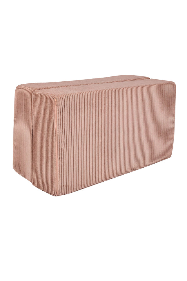 MeowBaby® Zachte Fluwelen Kubus Sofa - Poederroze-mercibeaucoupp.eu