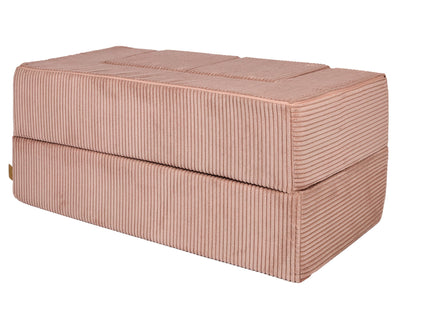 MeowBaby® Soft Velvet Cube Sofa - Powder Pink